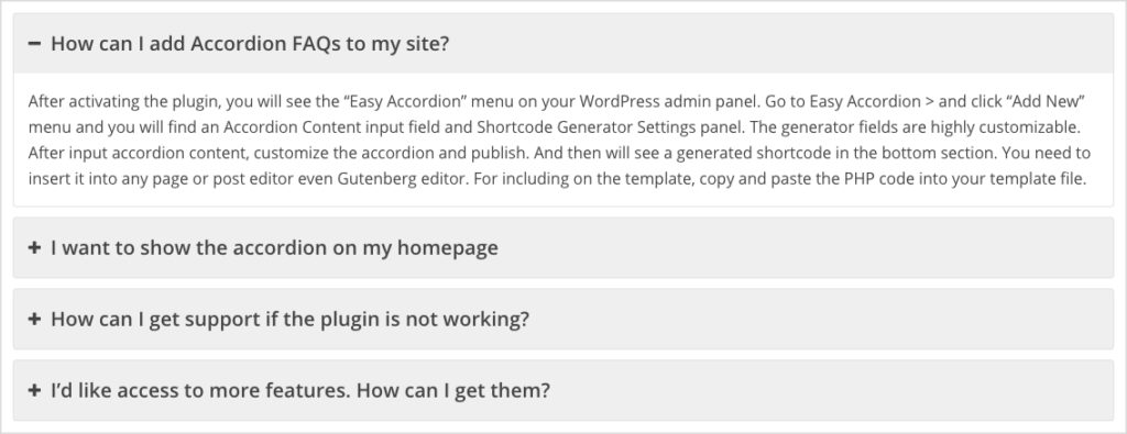 How to Create an Accordion in WordPress Easily