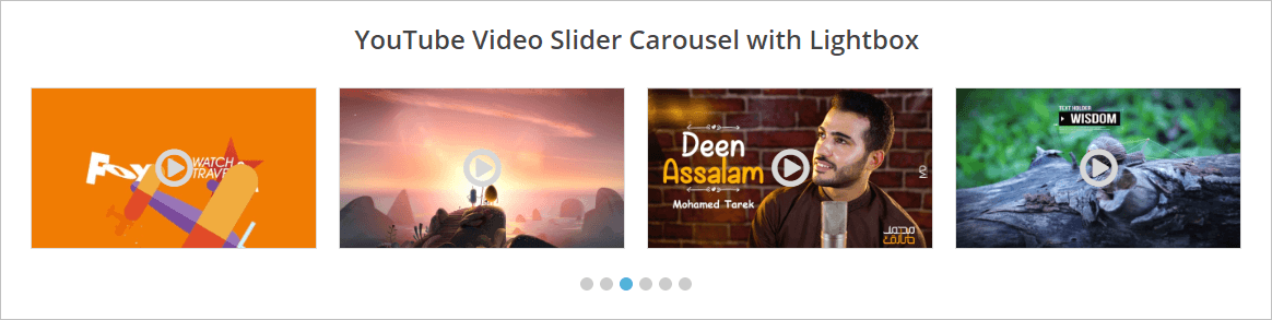 Responsive YouTube Video Slider