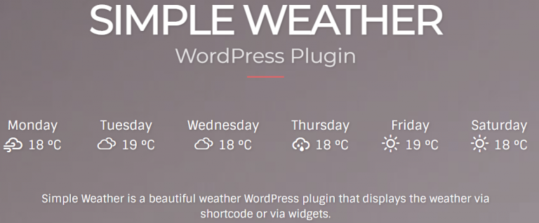 8 Best WordPress Weather Widget Plugins [Free and Paid] - ShapedPlugin