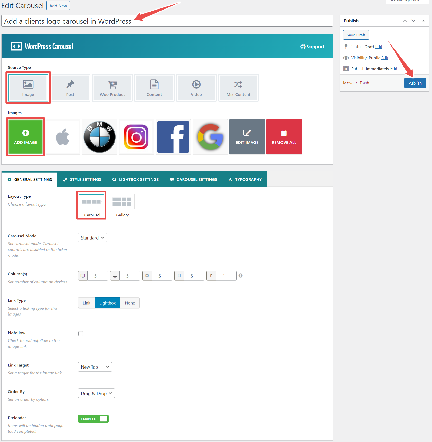 How to Add a Clients Logo Carousel in WordPress - ShapedPlugin