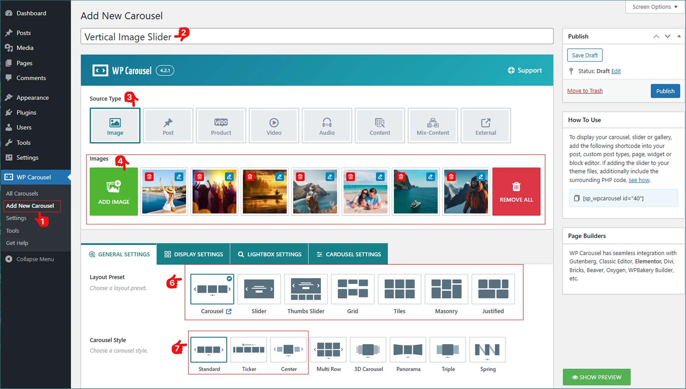 How to create an image slider in WordPress