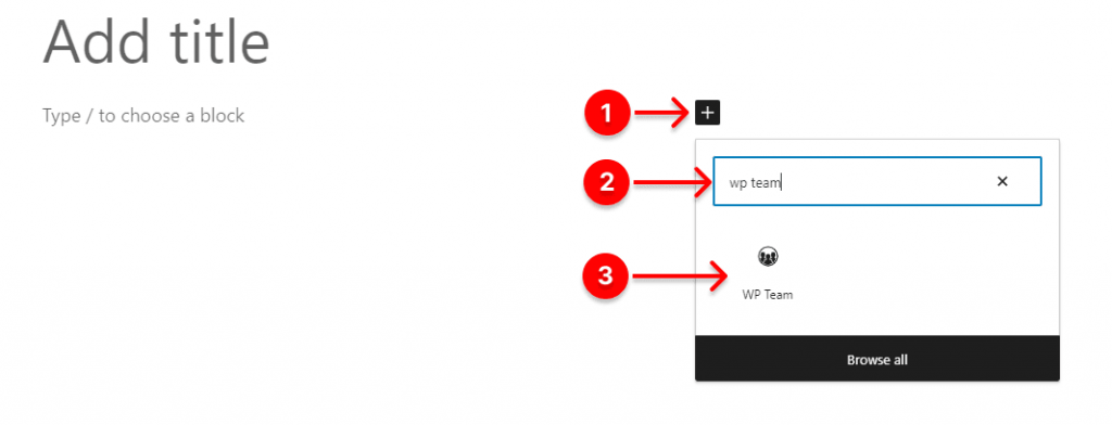 Meet the Team page Gutenberg block