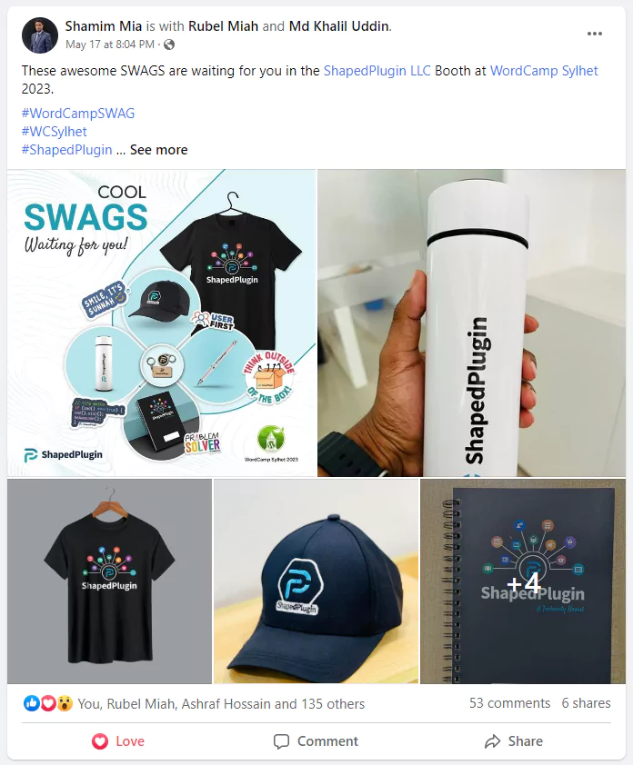 WordCamp Sylhet swags