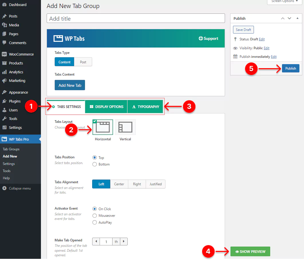 Design WooCommerce additional tabs