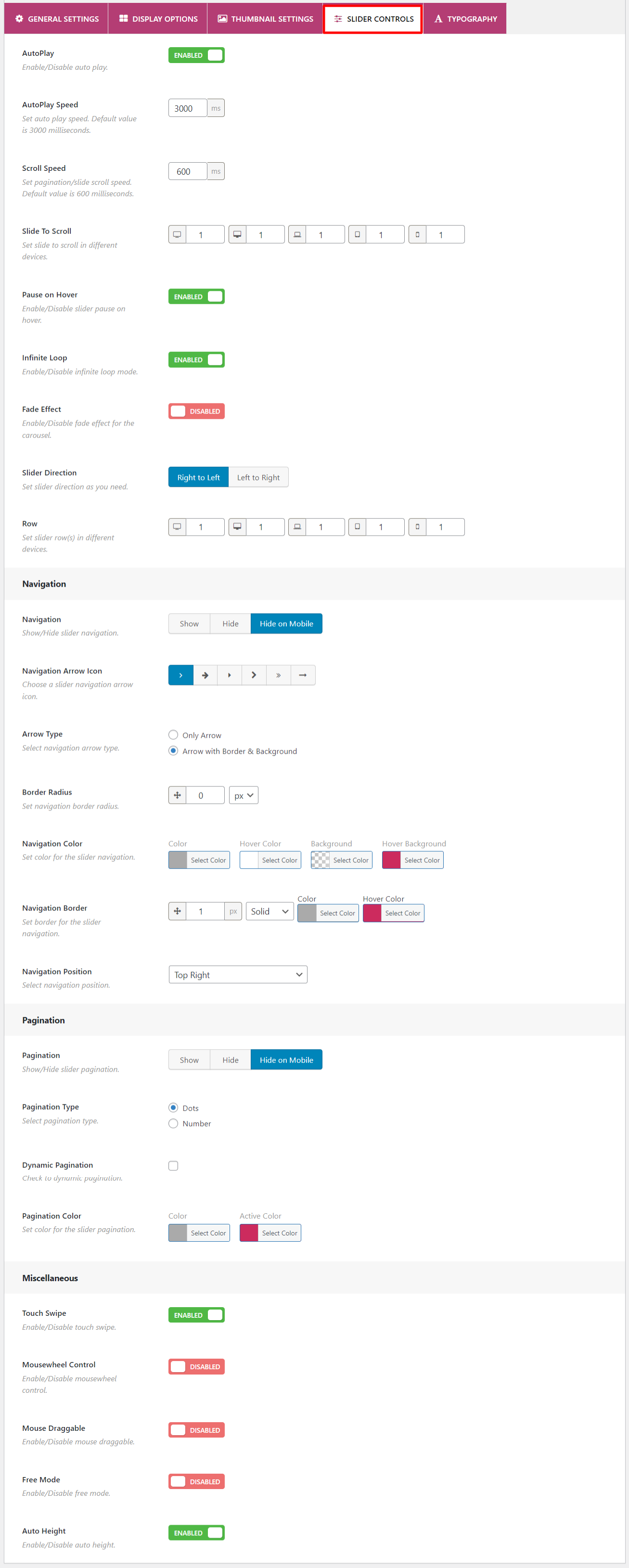 Customizing category slider of WooComerce store with Category Slider for WooCommerce Slider Controls