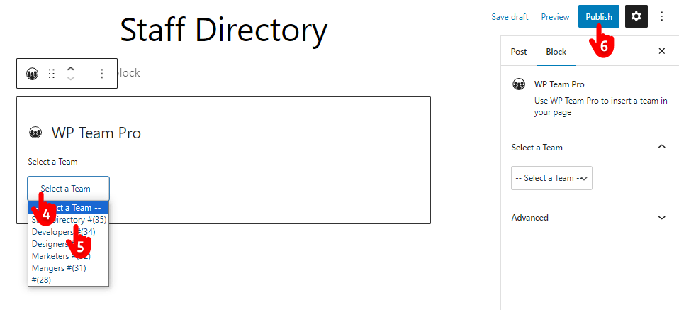 publish a staff directory