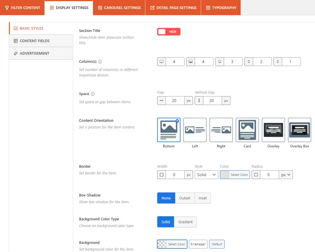 blog grid customizations