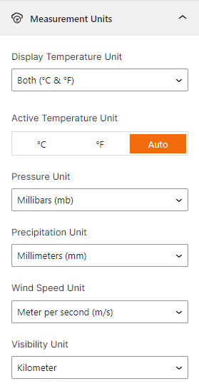 Weather units