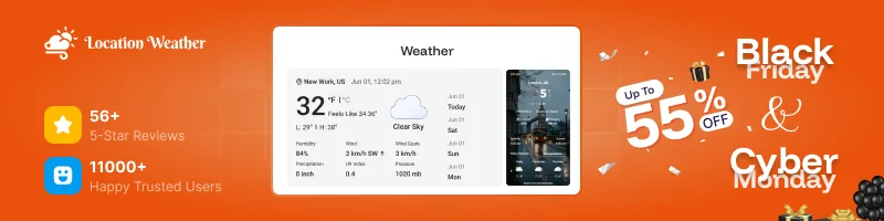 Weather forecast widgets