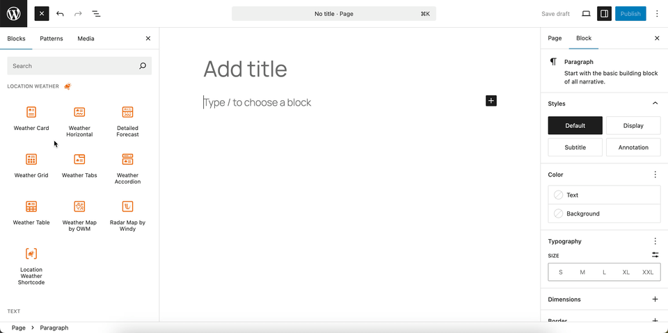 How to create a Weather Forecast Block using the Gutenberg Block 