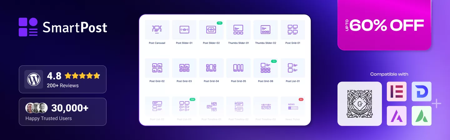 Post sliders and grids 