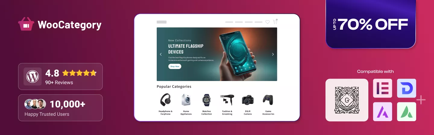 WooCommerce category slider and grids