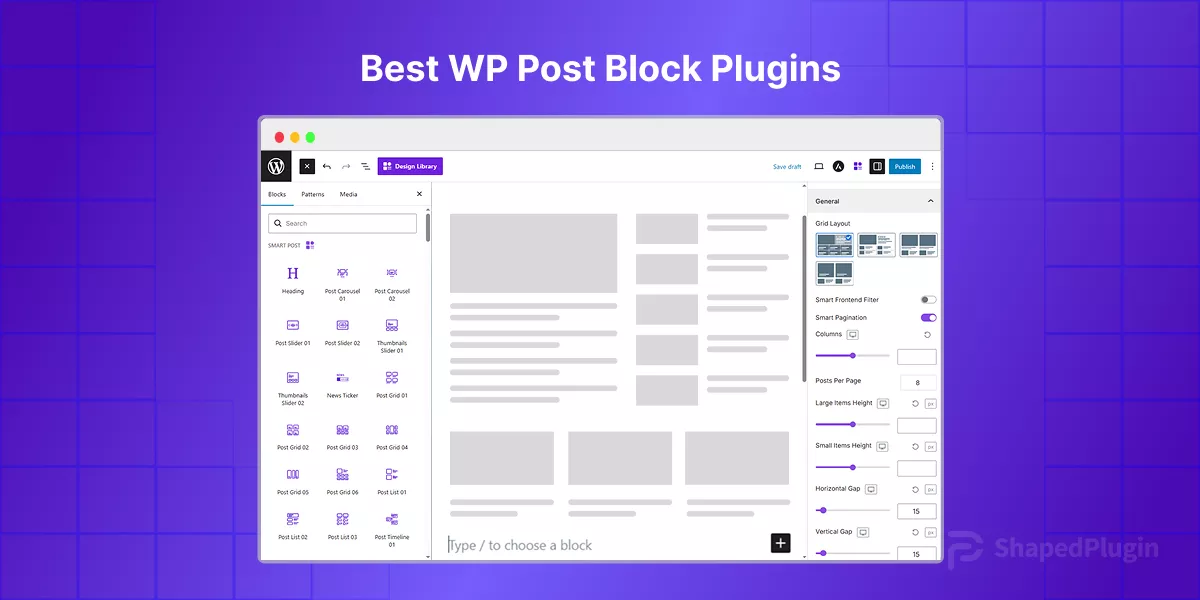 the featured image for the blog 8 Best WordPress Post Block Plugins