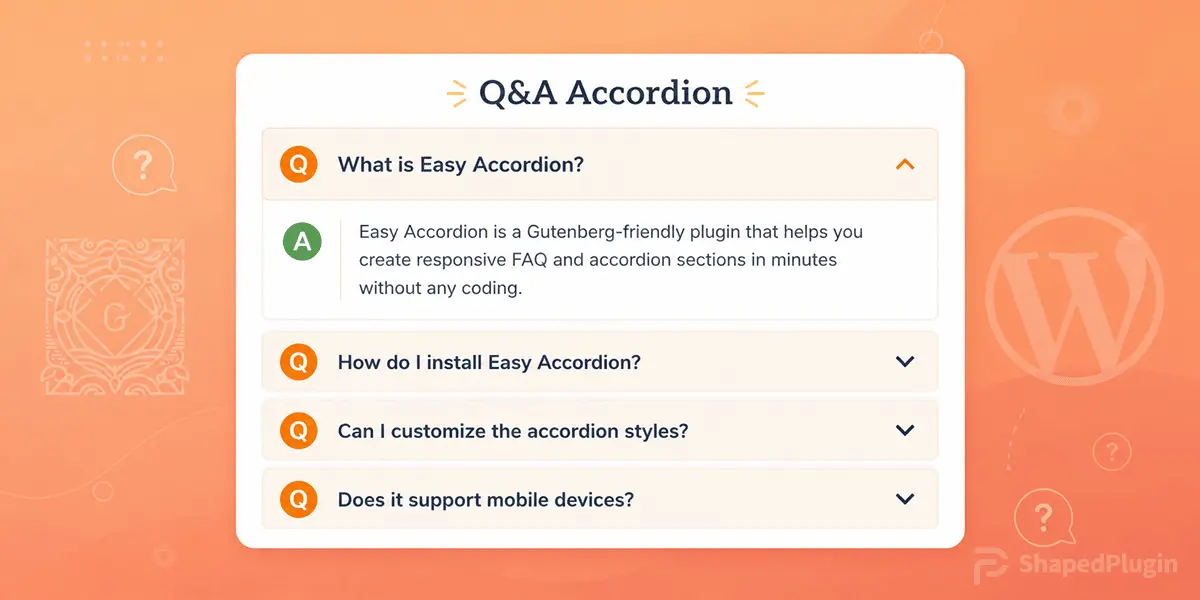 How to Create Responsive FAQs in Gutenberg without coding